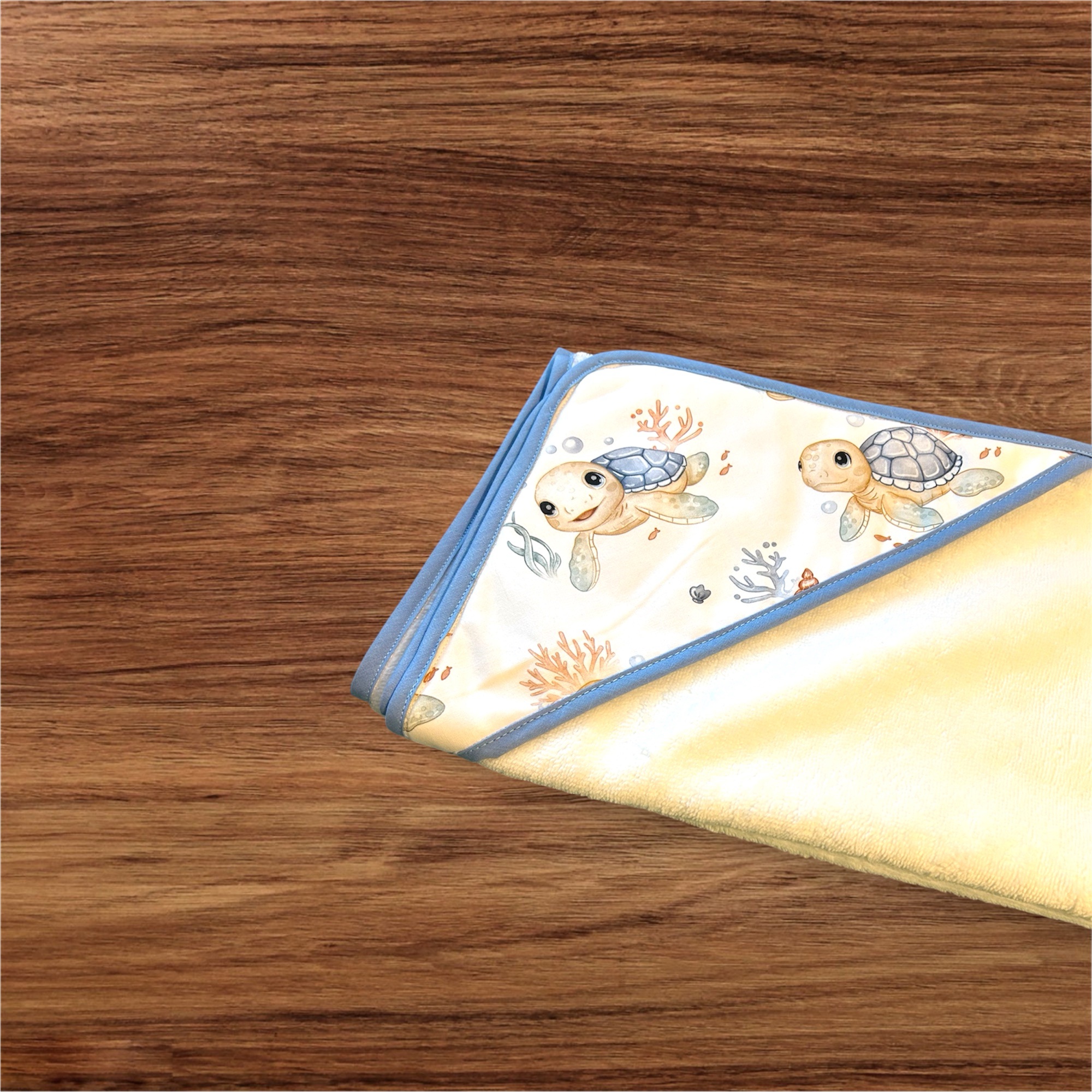 Sortie de bain "Tortues bleues"