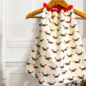 Serviette de table élastique "Renards Papillon"