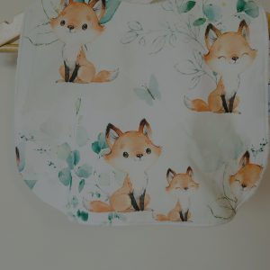 Bavoir bébé de 0 à 18 mois "bavoirs renards verts »