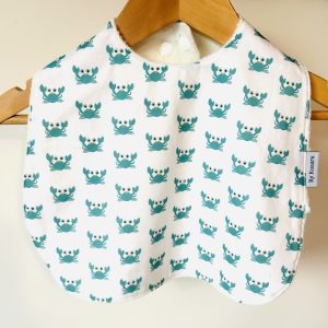 Bavoir bébé de 0 à 18 mois "crabes verts"