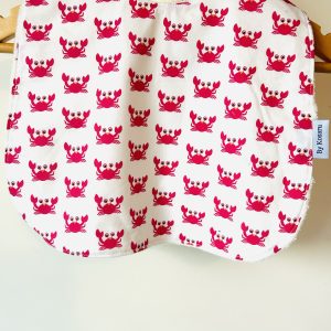Bavoir bébé de 0 à 18 mois "crabes roses "