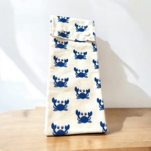 Pochette à brosse à dent étanche "crabes bleus"