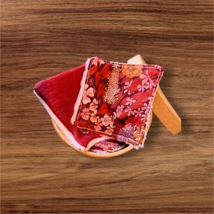 Pot de petites lingettes lavables « Liberty Sharon et gaze et coton »