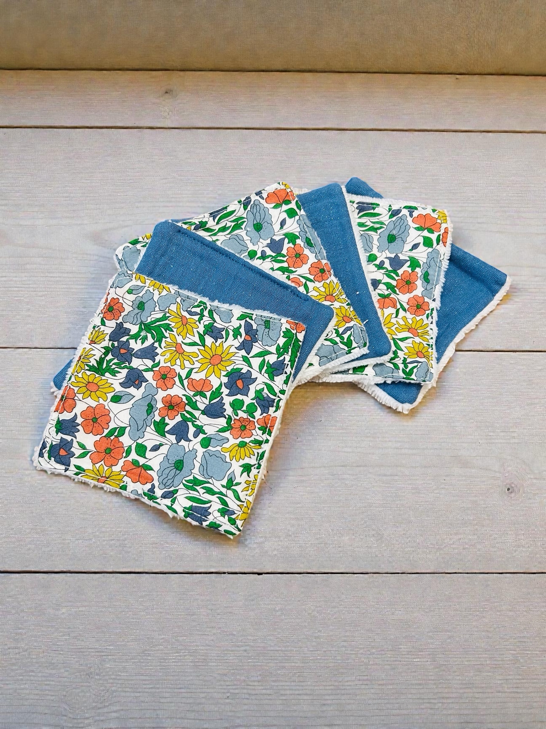 Lot de 6 cotons démaquillants lavables "Camille »