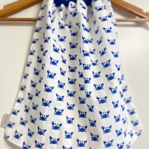 Serviette de table élastique "CRABES BLEUS"