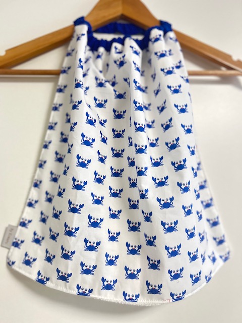Serviette de table élastique "CRABES BLEUS"