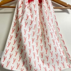 Serviette de table élastique "homards roses"