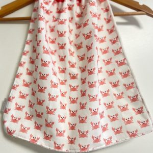 Serviette de table élastique "CRABES ROSES"