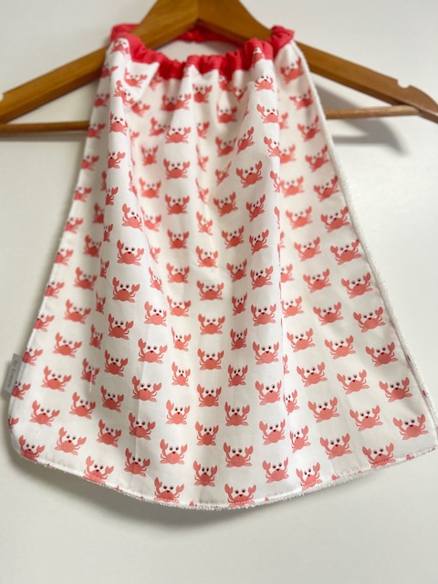 Serviette de table élastique "CRABES ROSES"