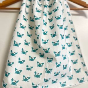 Serviette de table élastique "CRABES VERTS"