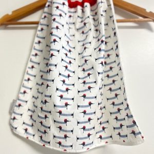 Serviette de table élastique "teckels à béret"