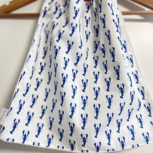 Serviette de table élastique "homards bleus"