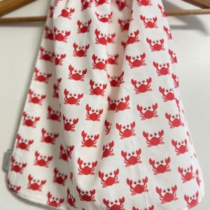 Serviette de table élastique "crabes rouges"