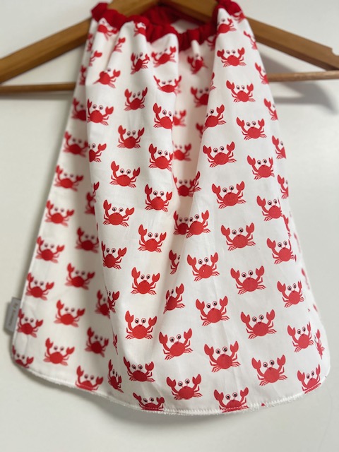 Serviette de table élastique "crabes rouges"